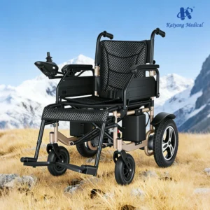 KY-123 Premium Carbon Steel Folding Electric Wheelchair