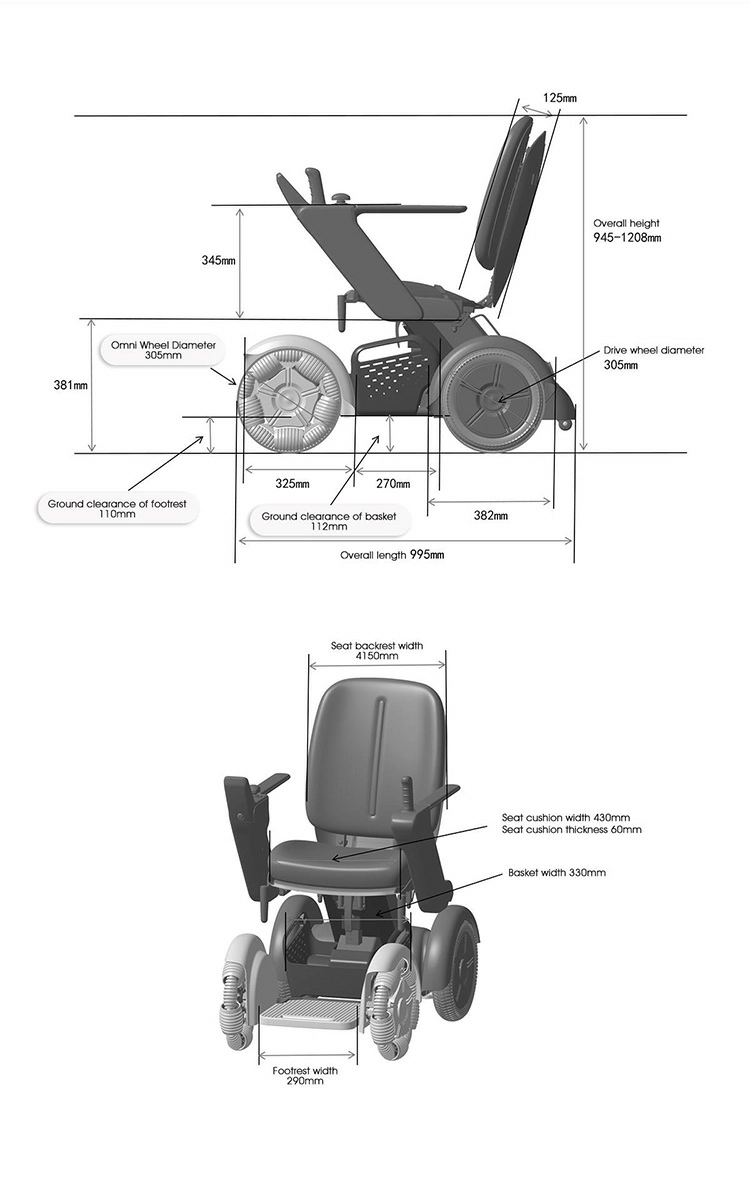 S300 Intelligent Electric Wheelchair Scooter - 图片 8
