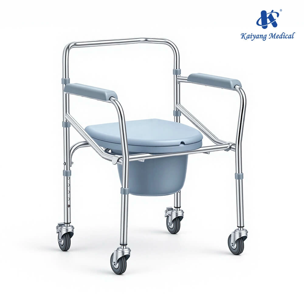 shower and toilet commode chair