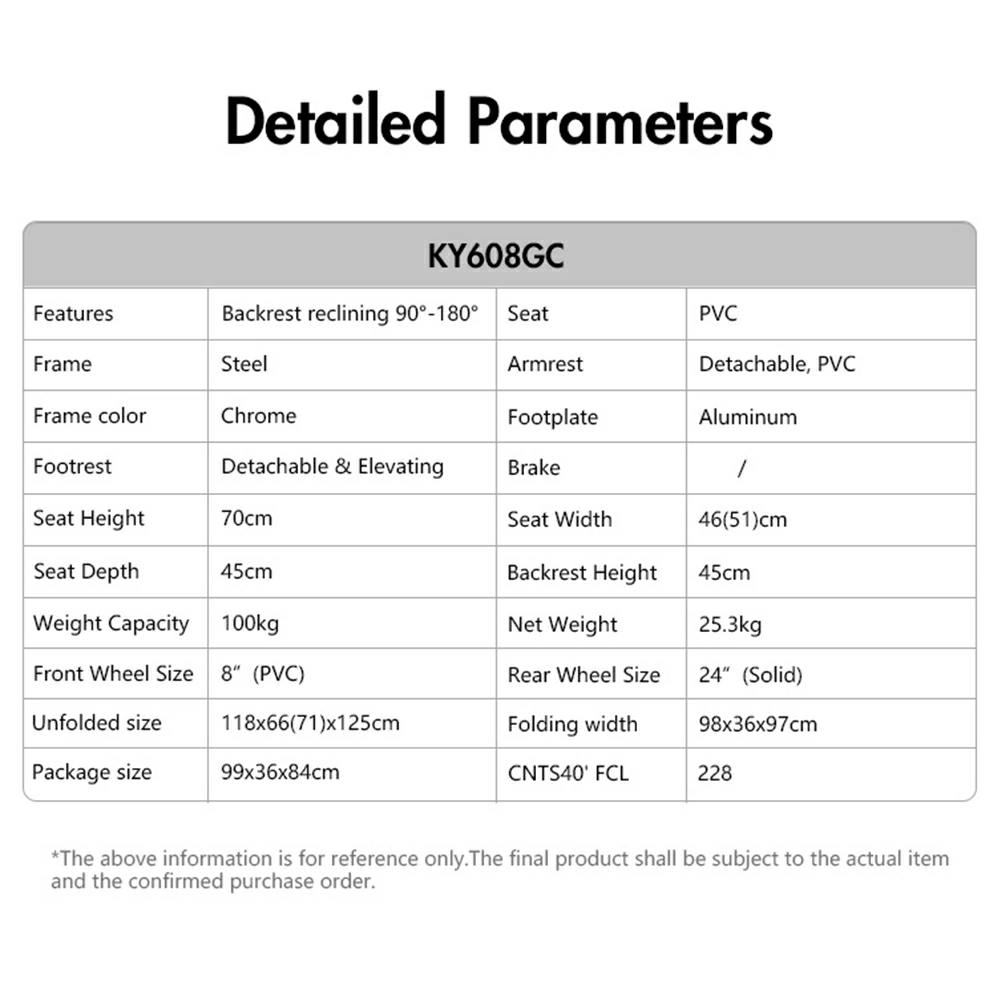 KY608GC Reclining Cerebral Palsy Wheelchair | Kaiyang Medical - 图片 3